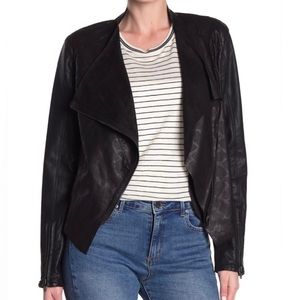 BLANK NYC VENOM COATED SNAKESKIN PRINT JACKET